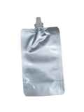 Silver pouch for cosmetics